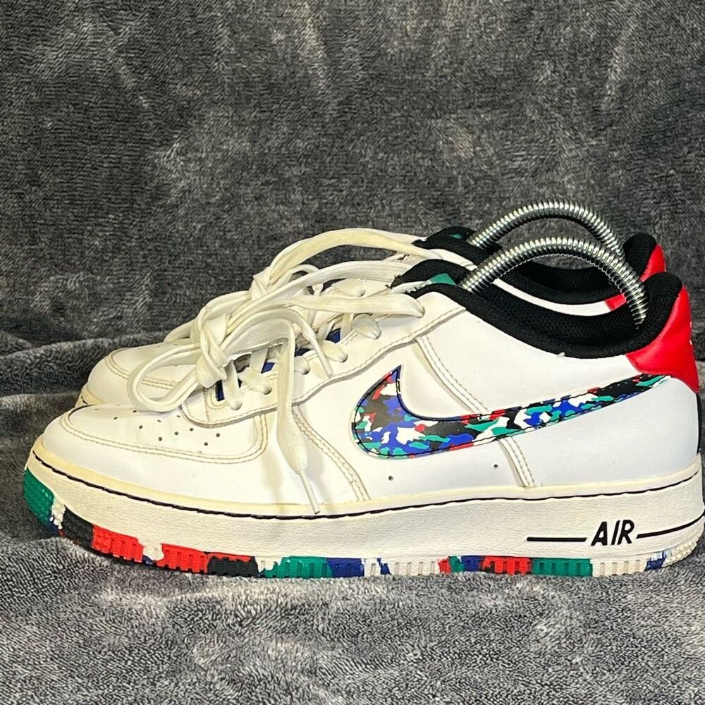 Nike Air Force 1 Low White Hyper Crayon Multi-Color Sz 7Y/ Women’s 8.5